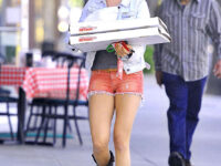 Ashley Tisdale Leggy Candids Getting Pizzas Toluca Lake