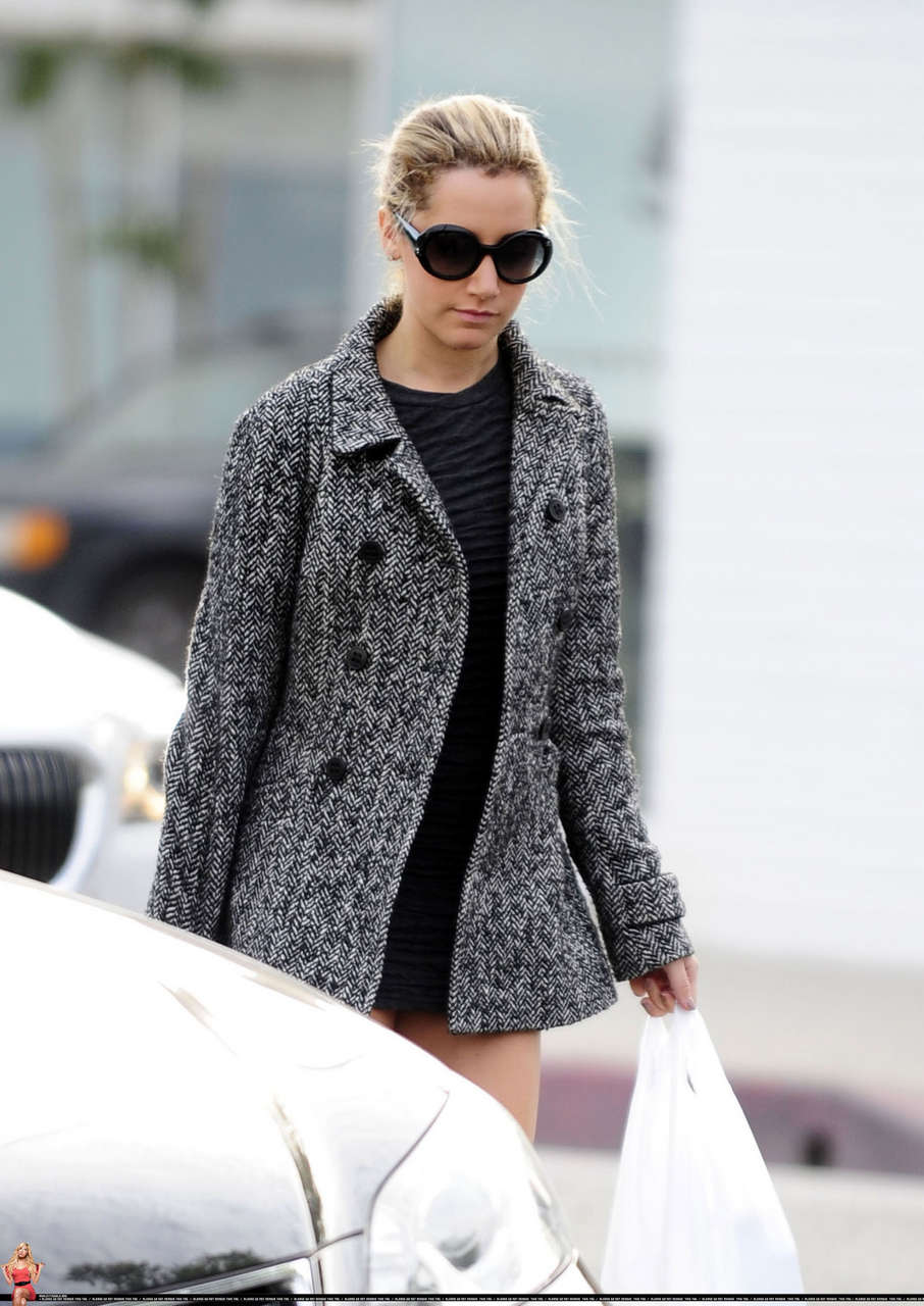 Ashley Tisdale Leggy Candids Out About Beverly Hills