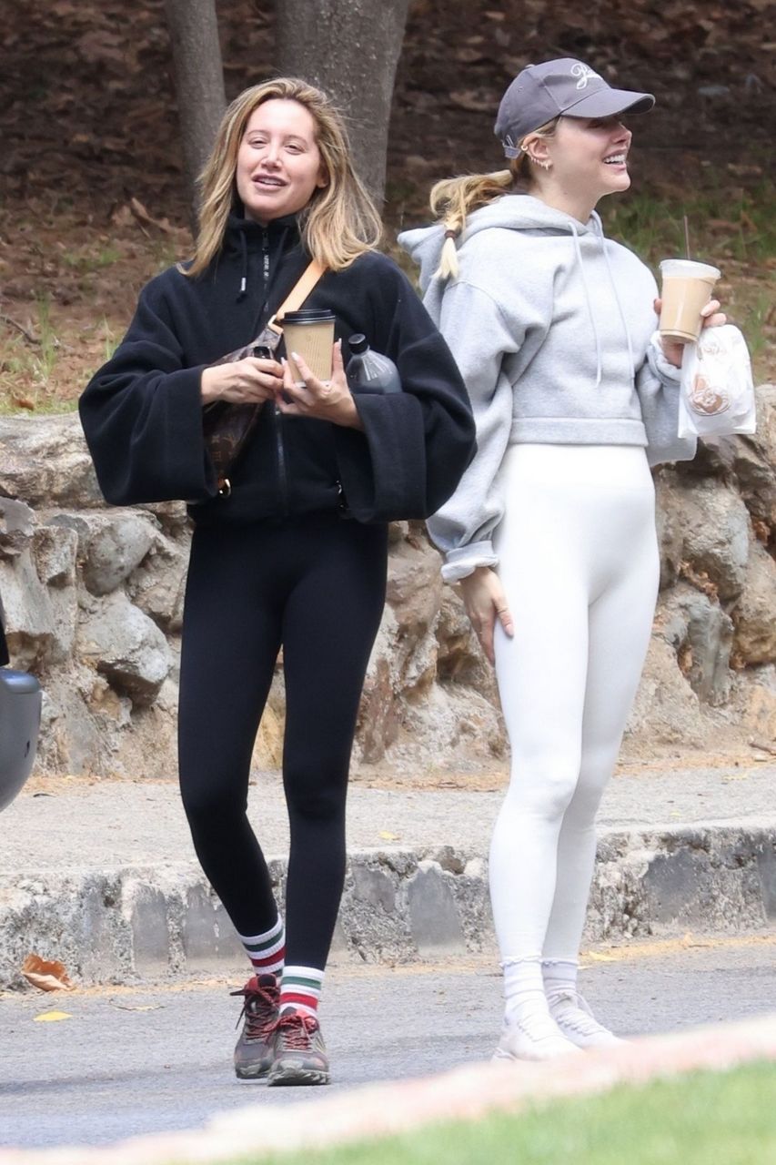 Ashley Tisdale Out Hiking With Friend Hollywood Hills
