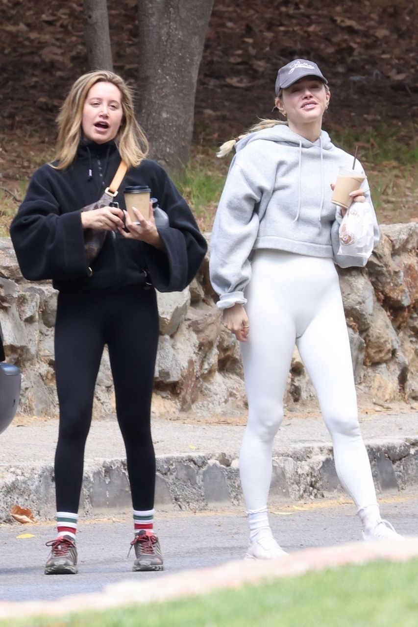 Ashley Tisdale Out Hiking With Friend Hollywood Hills