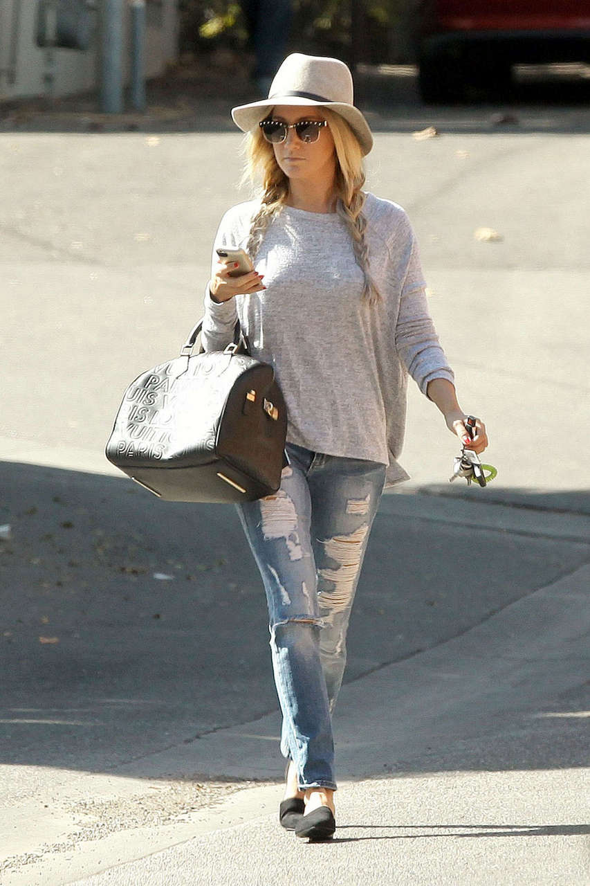 Ashley Tisdale Ripped Jeans Out About Studio City