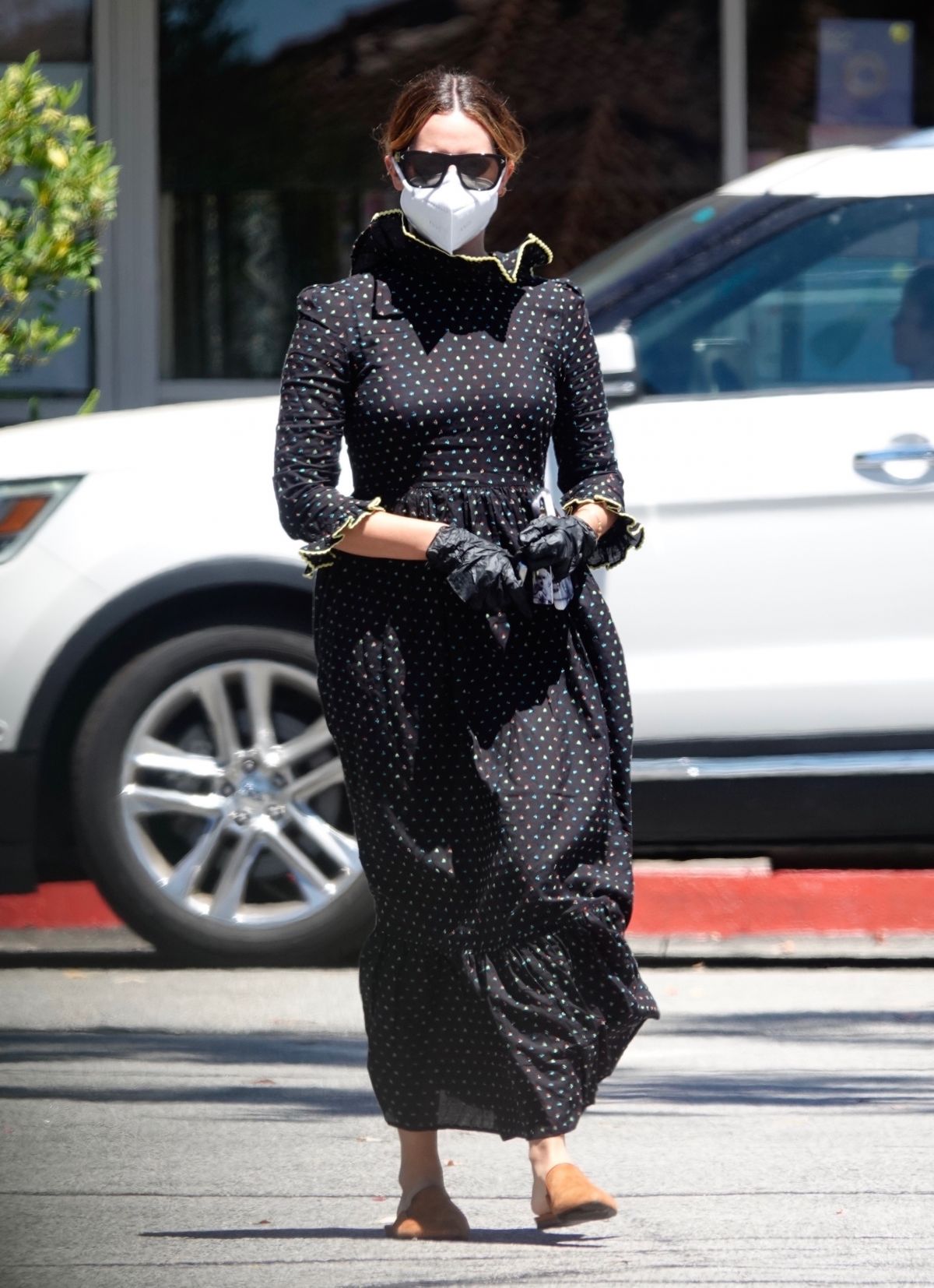 Ashley Tisdale Wearing Mask Gloves Eyewear Out Los Angeles