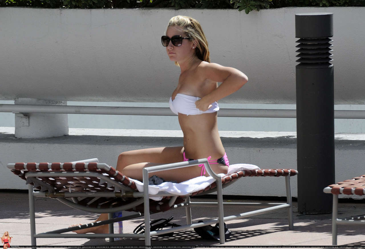 Ashley Tisdale White Bikini