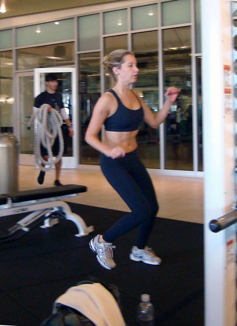 Ashley Tisdale Working Out Gym