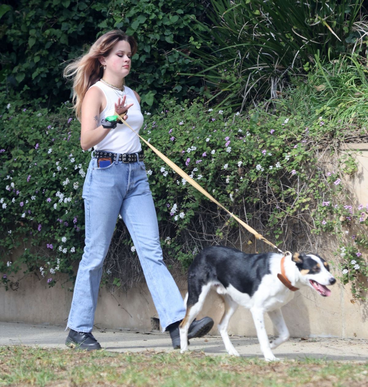 Ava Phillippe Out With Her Dog Los Angeles