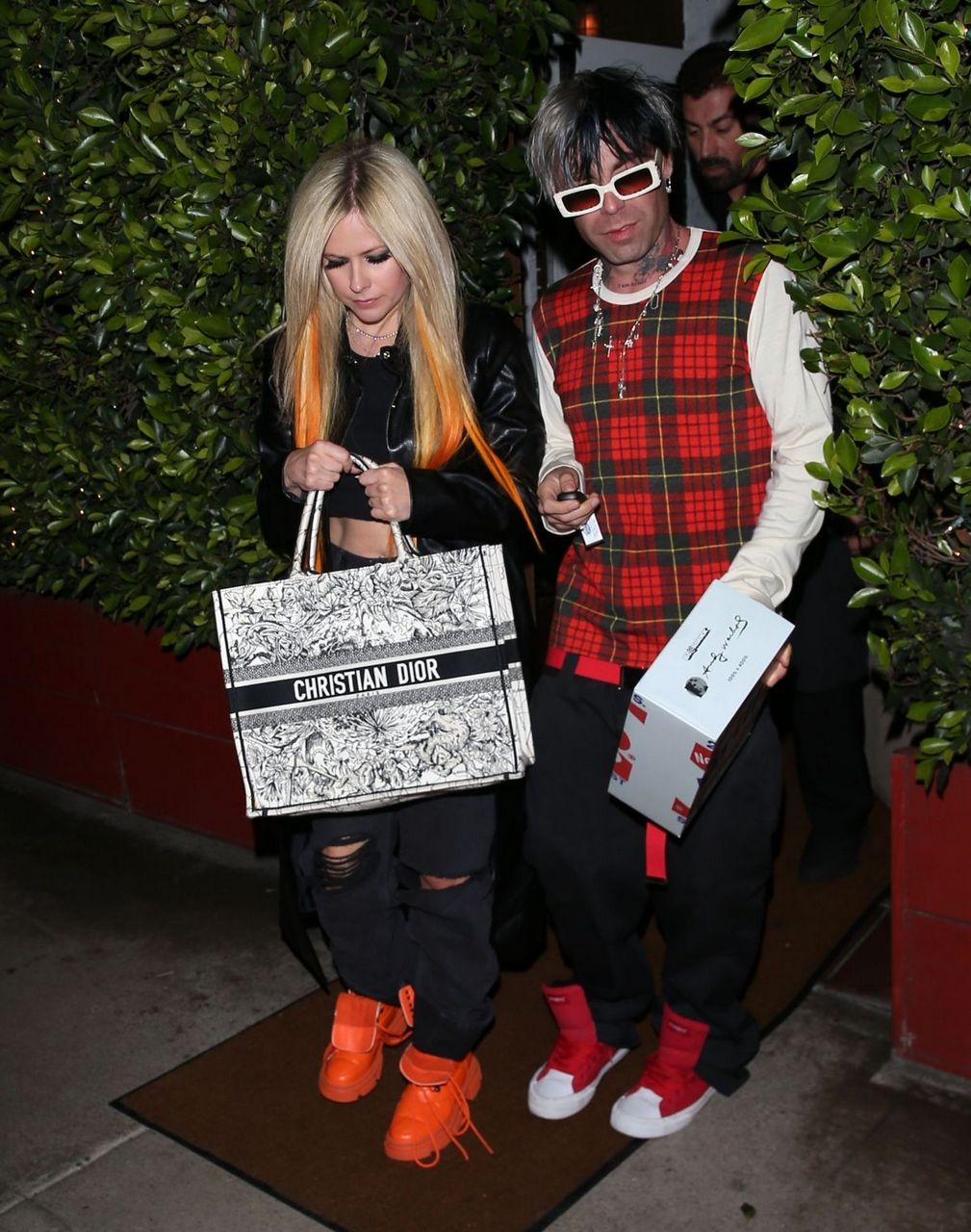 Avril Lavigne And Mod Son Leaves Giorgio Baldi Santa Monica