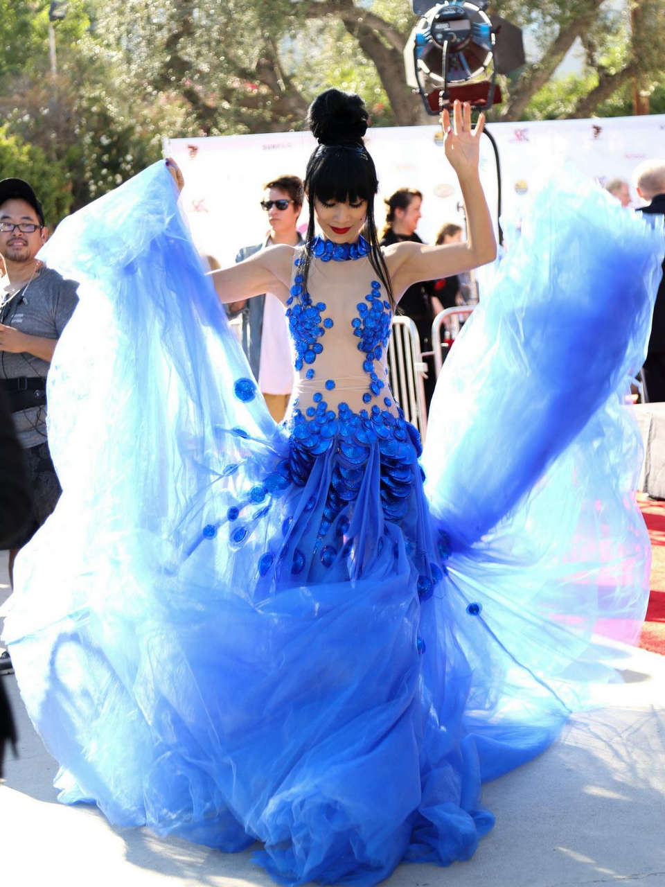 Bai Ling Arrives Wilshire Ebell Theatre Los Angeles