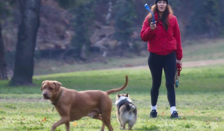 Becca Kufrin Out With Her Dogs Dog Park Los Angeles (10 photos)