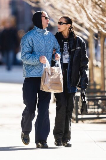 Bella Hadid And Marc Kalman Leaves Bubby S New York