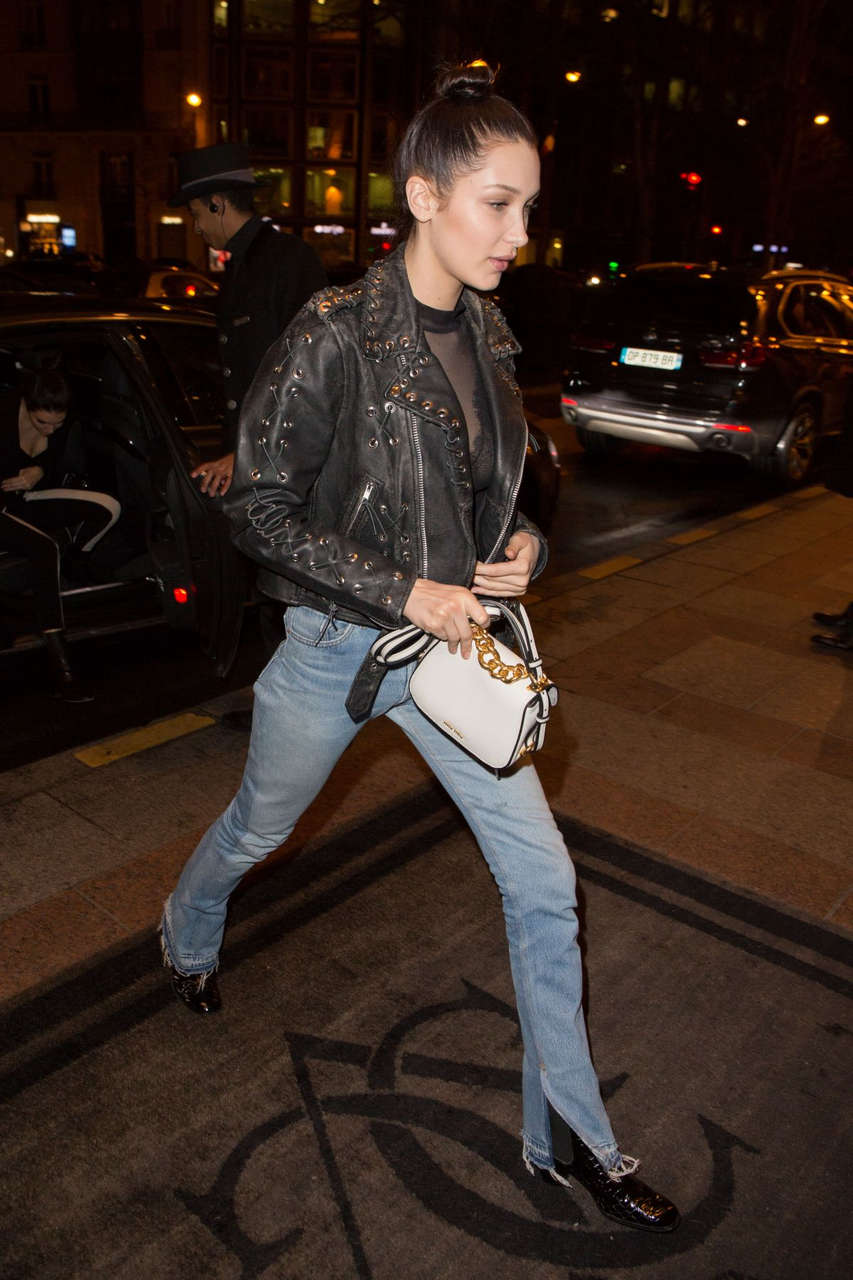 Bella Hadid Arrives George V Hotel Paris