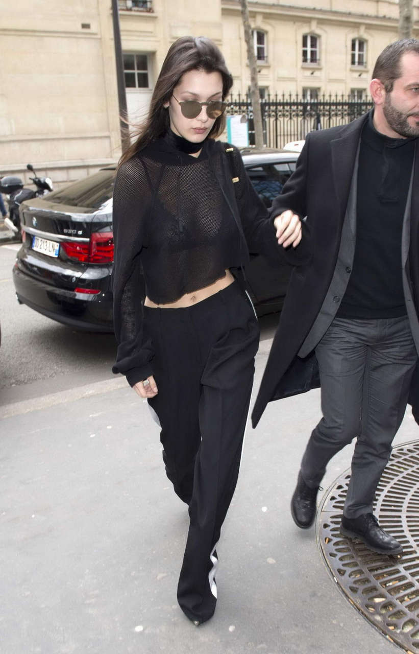 Bella Hadid Arrives Her Hotel Paris