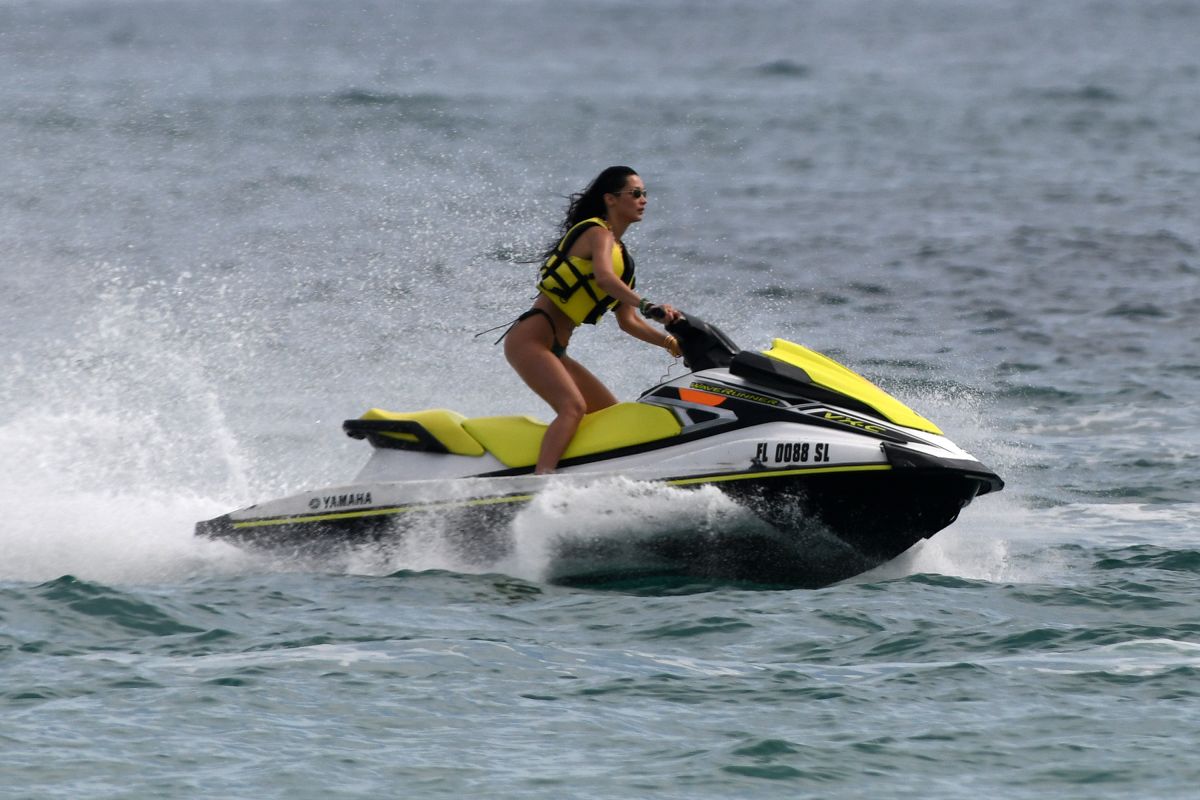 Bella Hadid Bikini Jetski Ride Miami