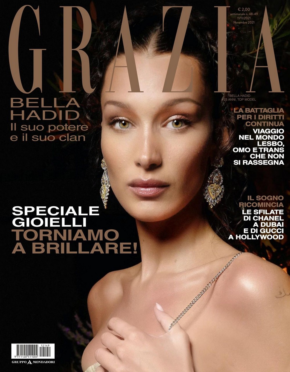 Bella Hadid Grazia Magazine Italy November