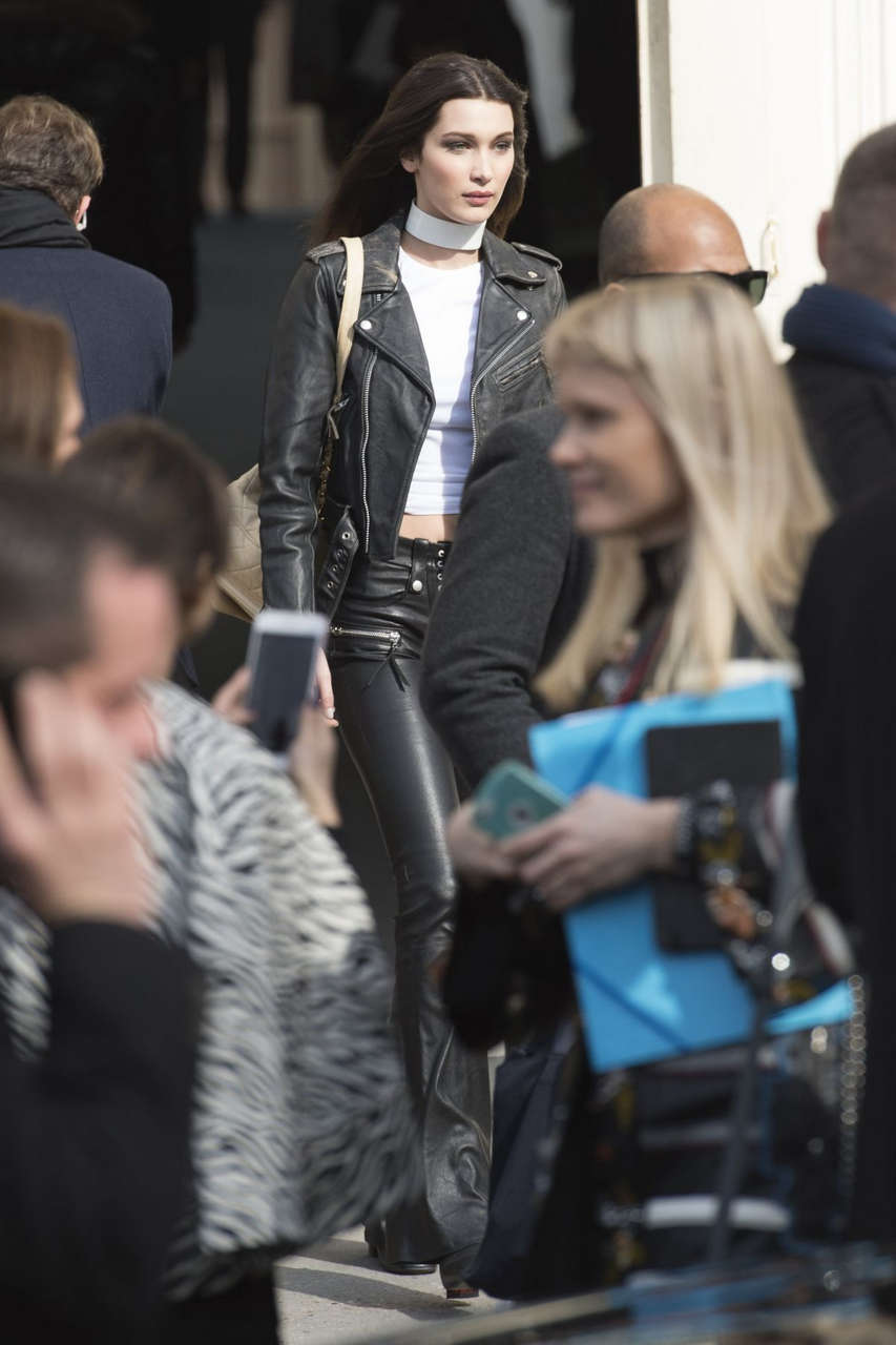 Bella Hadid Leaves Chanel Fashion Show Paris