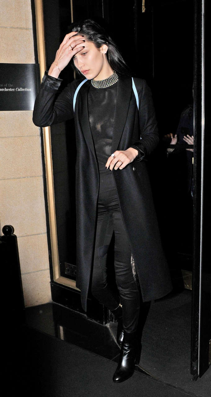 Bella Hadid Leaves Dorchester Hotel London