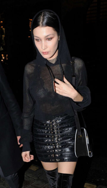 Bella Hadid Leaves Givenchy Fashion Show After Party Paris