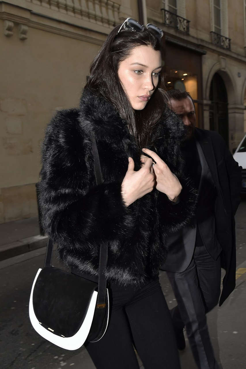 Bella Hadid Leaves Her Hotel Paris