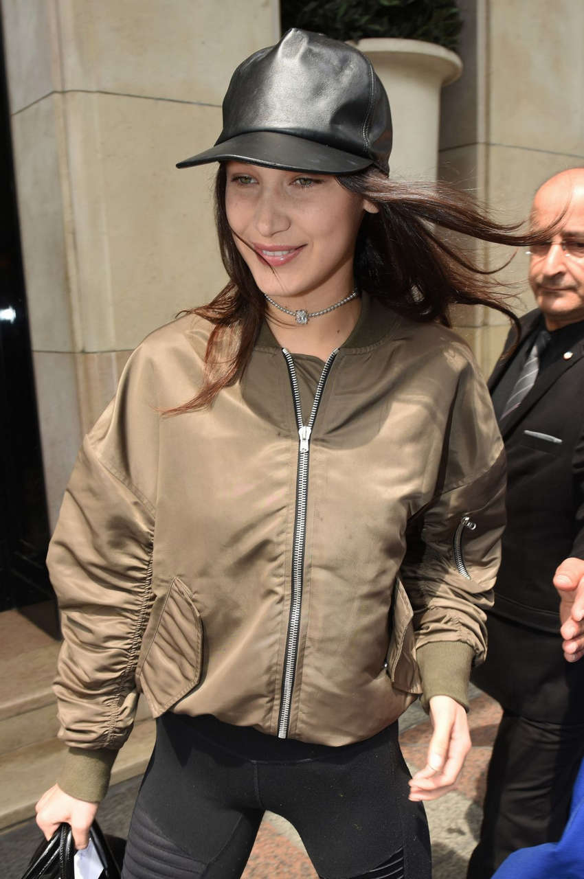Bella Hadid Leaves Her Hotel Paris