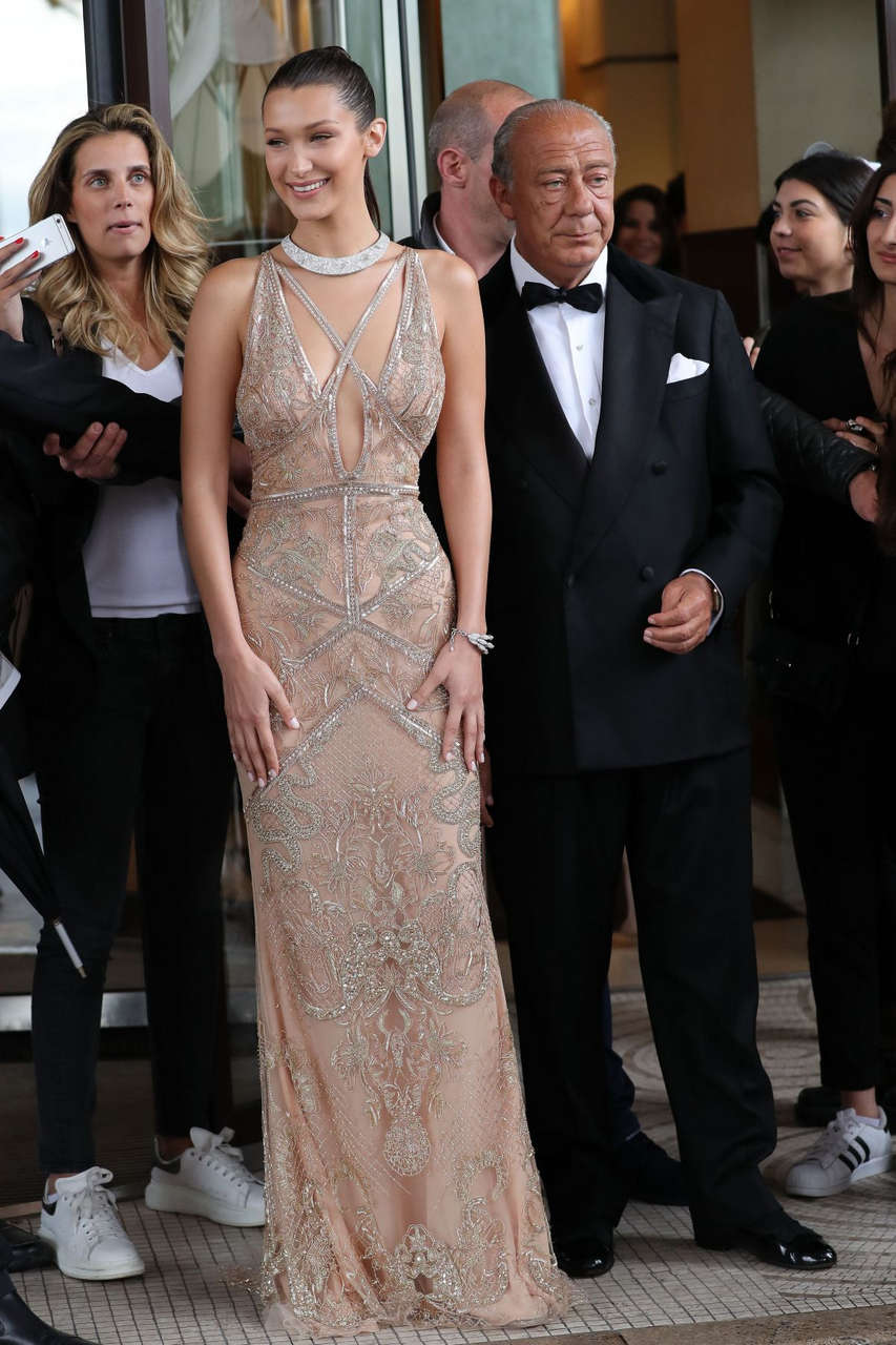 Bella Hadid Leaves Hotel Martinez Cannes