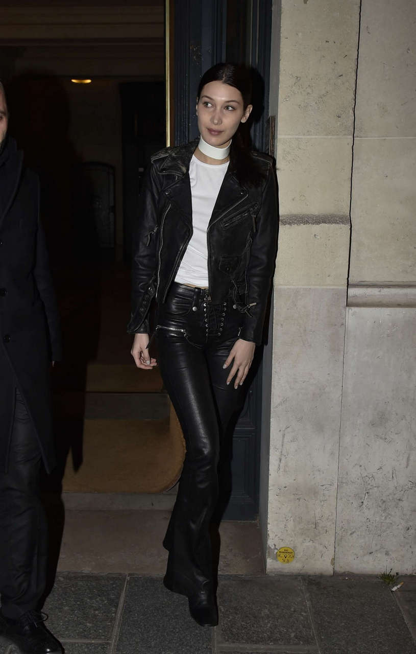 Bella Hadid Leaves Miu Miu Fashion Show Paris