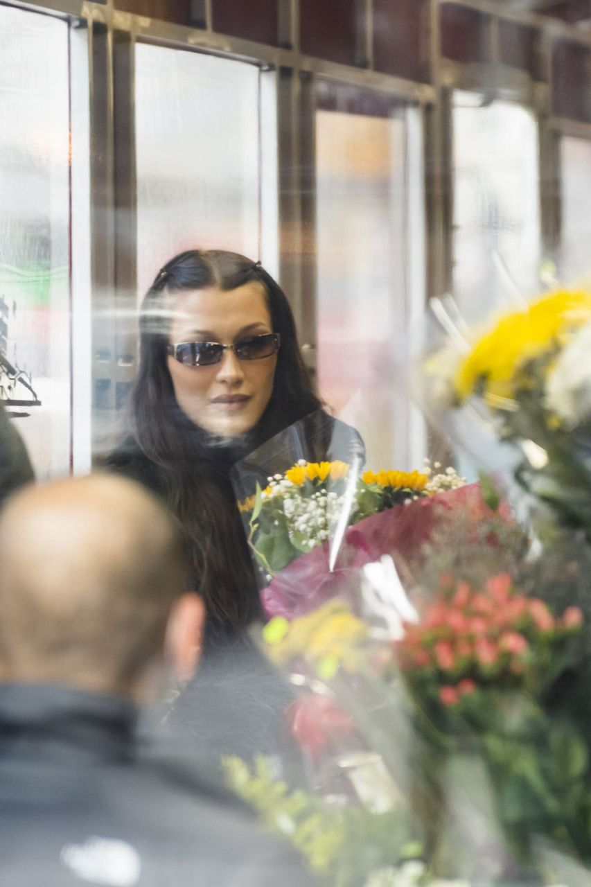 Bella Hadid Picks Up Some Flowers Out New York