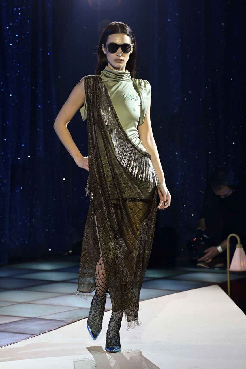 Bella Hadid Walks Runway Vivienne Westwood Fashion Show Paris