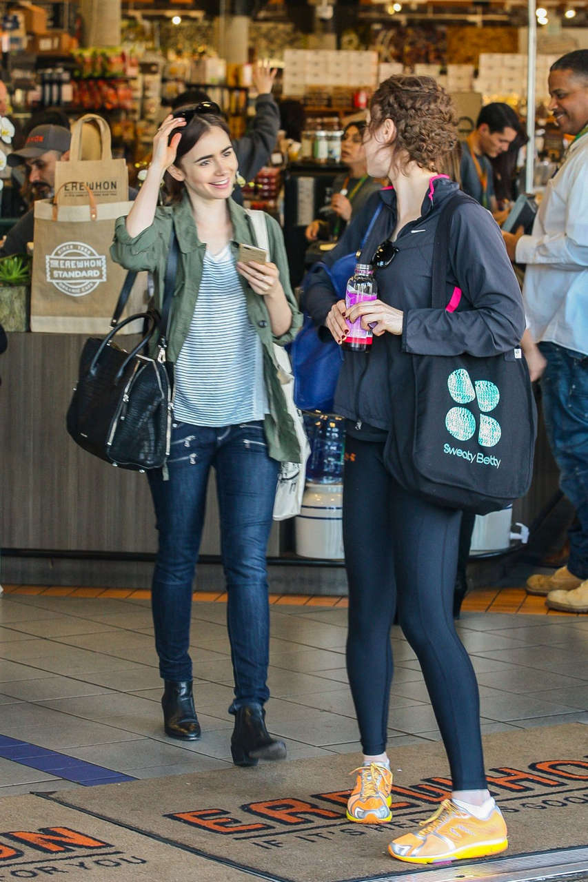 Bella Hethcote Lily Collins Grocery Store Los Angeles