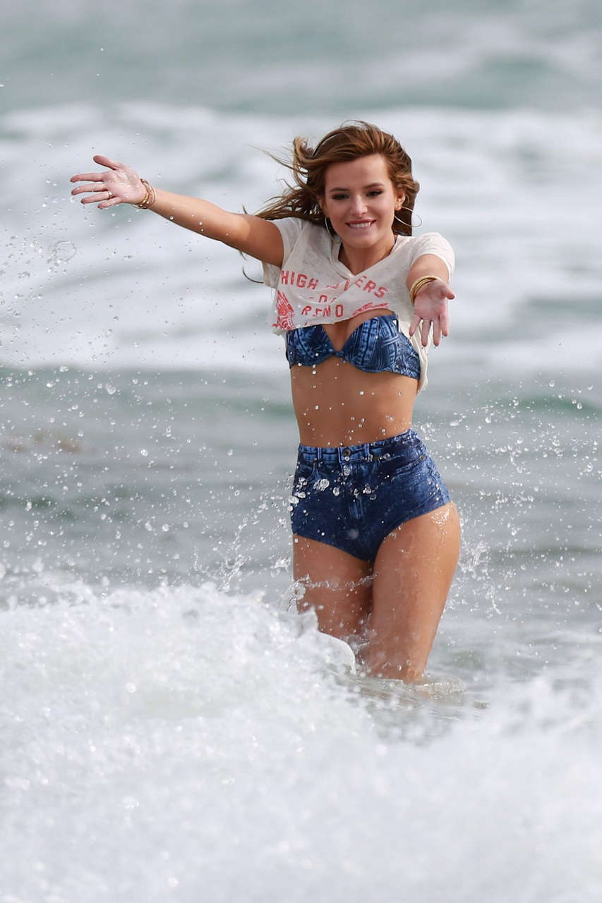 Bella Thorne Bikini Set Of Photoshoot Beach Malibu
