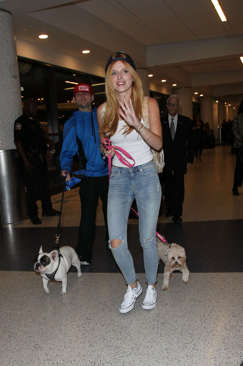 Bella Thorne Jeans Arrives Lax Airport