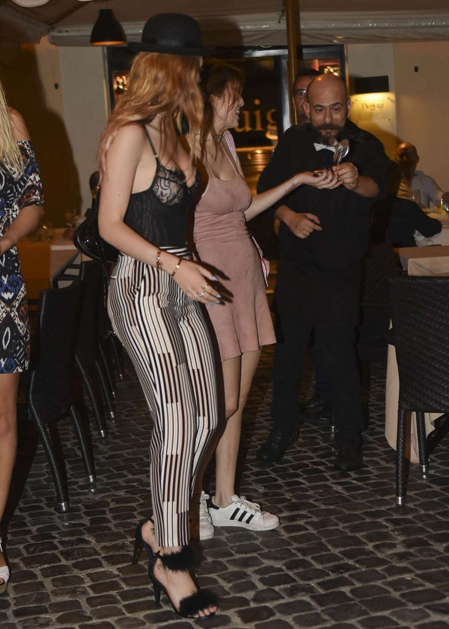 Bella Thorne Night Out Rome