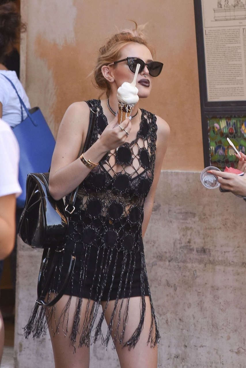 Bella Thorne Out About Rome