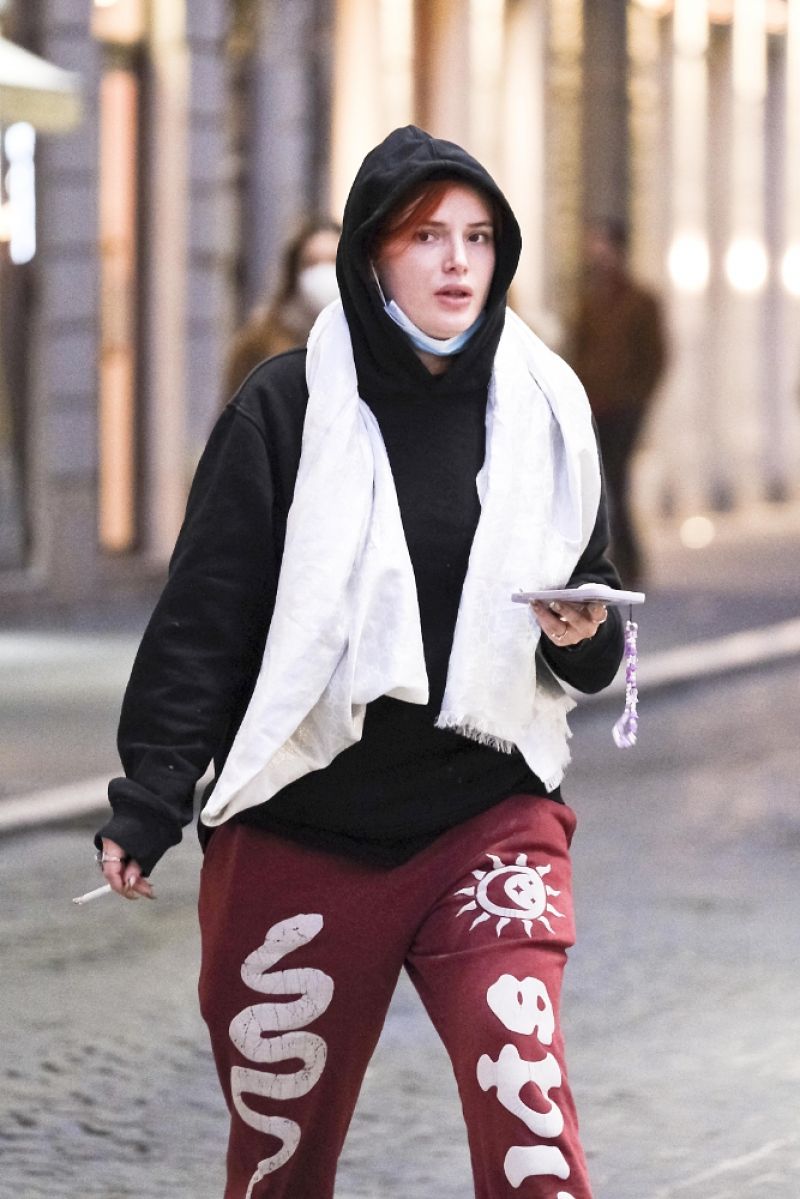 Bella Thorne Out Shopping Rome