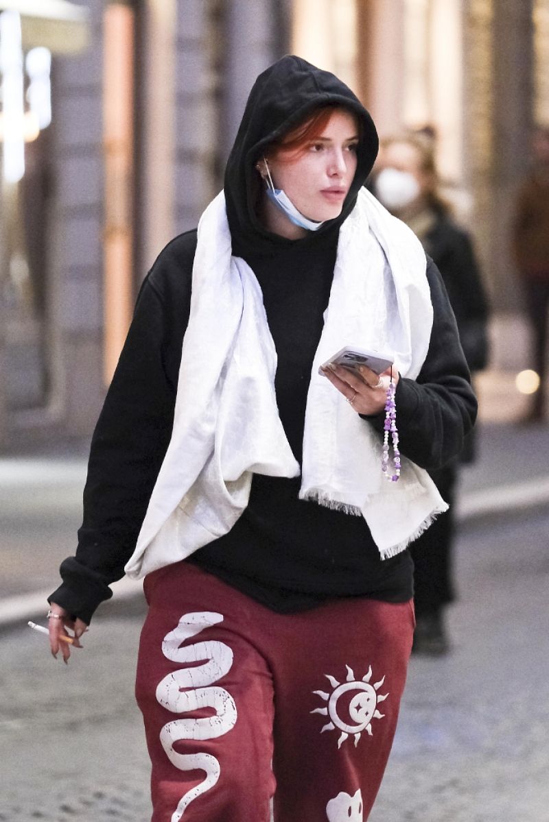 Bella Thorne Out Shopping Rome