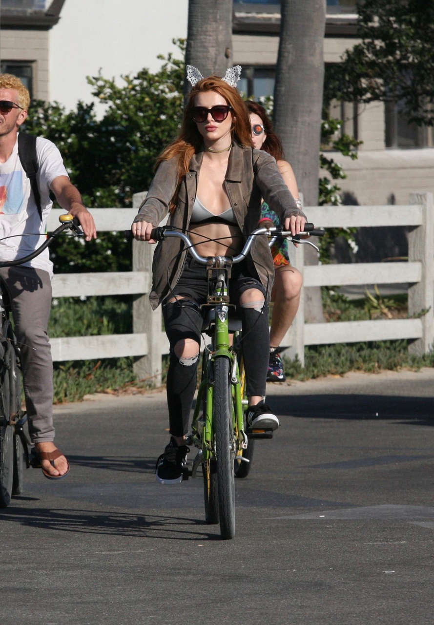 Bella Thorne Riding Her Bike Out Los Angeles