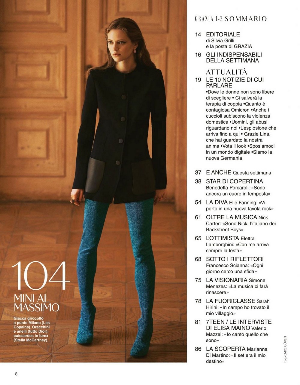Benedetta Porcaroli Grazia Magazine Italy December