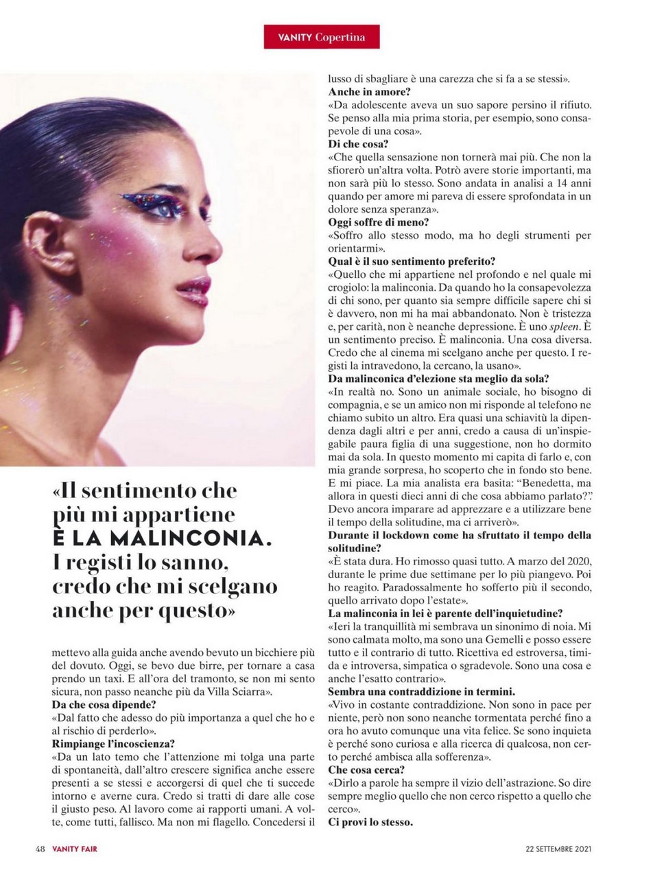 Benedetta Porcaroli Vanity Fair Magazine Italy September