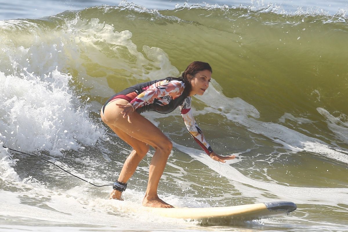 Bethenny Frankel Swimsuit Surfing Beach Hamptons