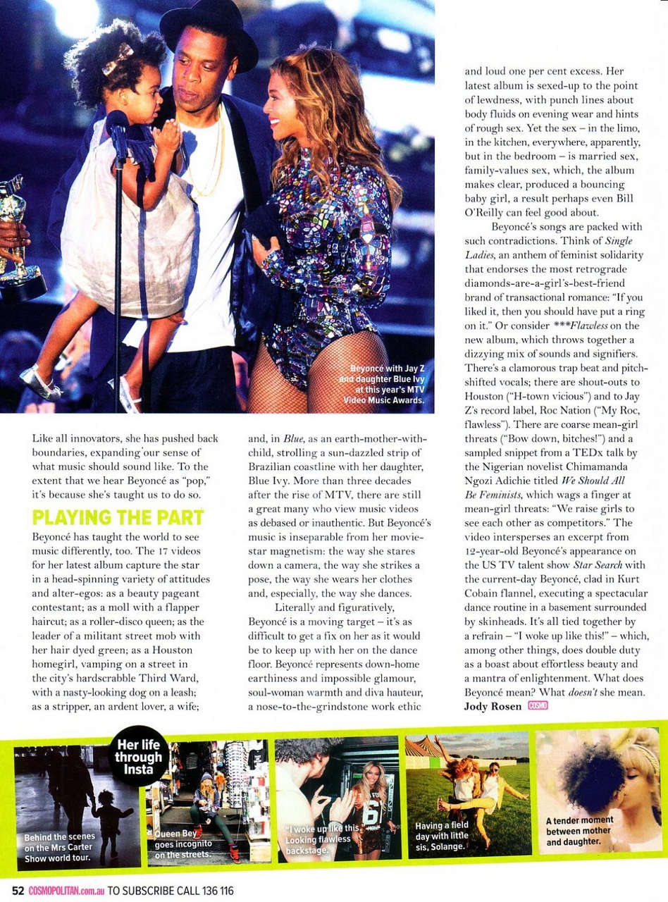 Beyonce Cosmopolitan Magazine Australia November 2014 Issue
