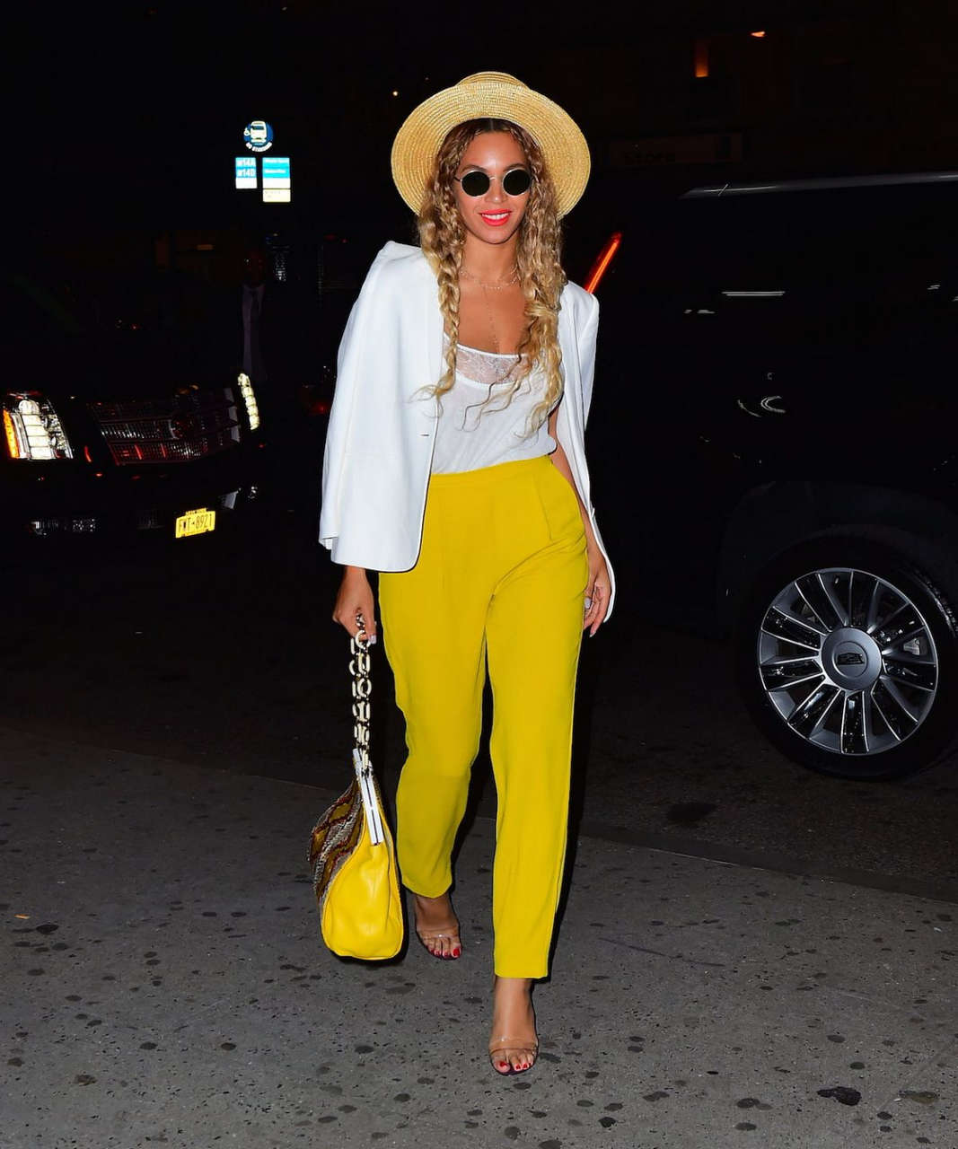 Beyonce Knowles Night Out New York