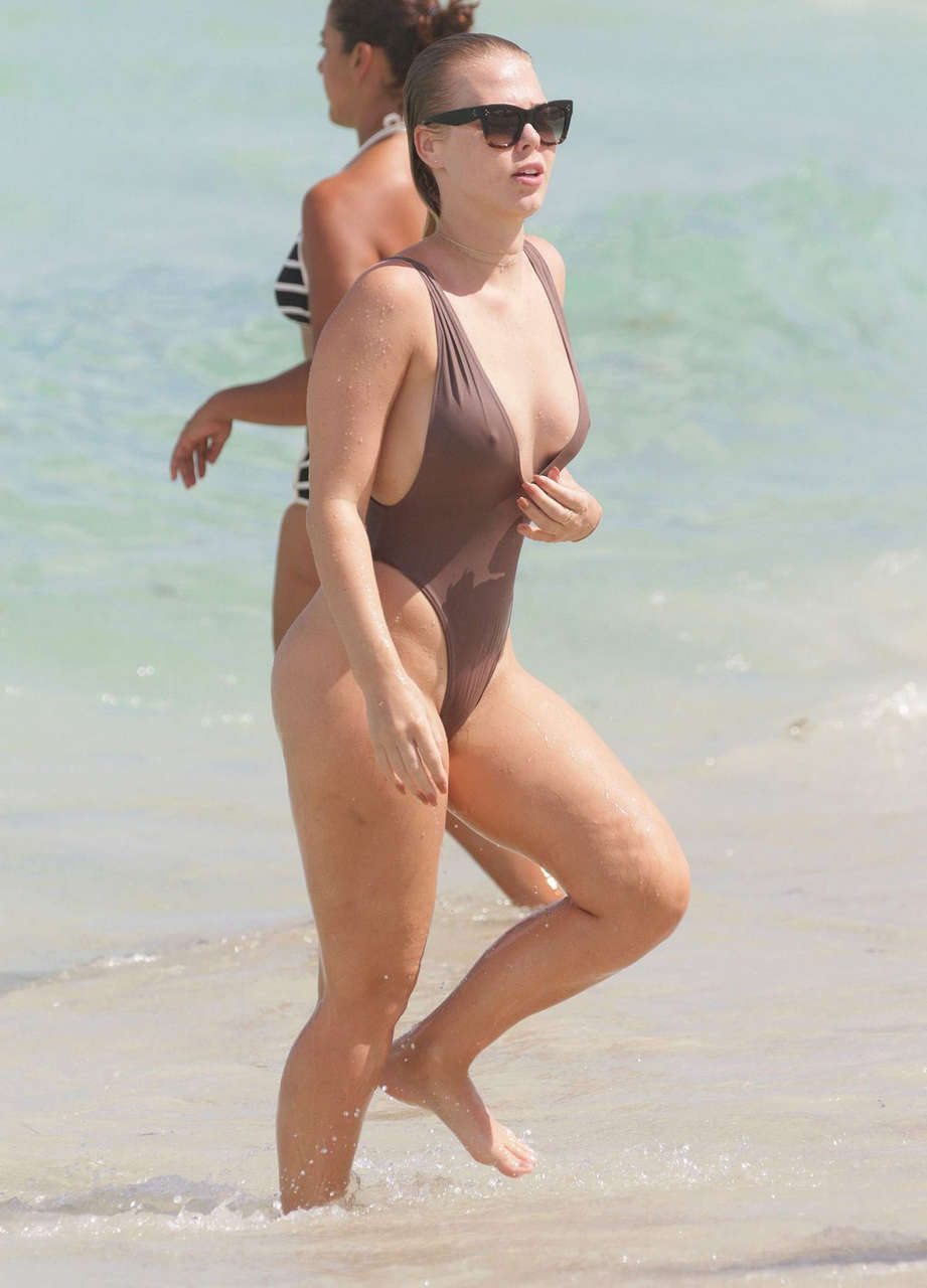 Bianca Elouise Swimsuit Beach Miami