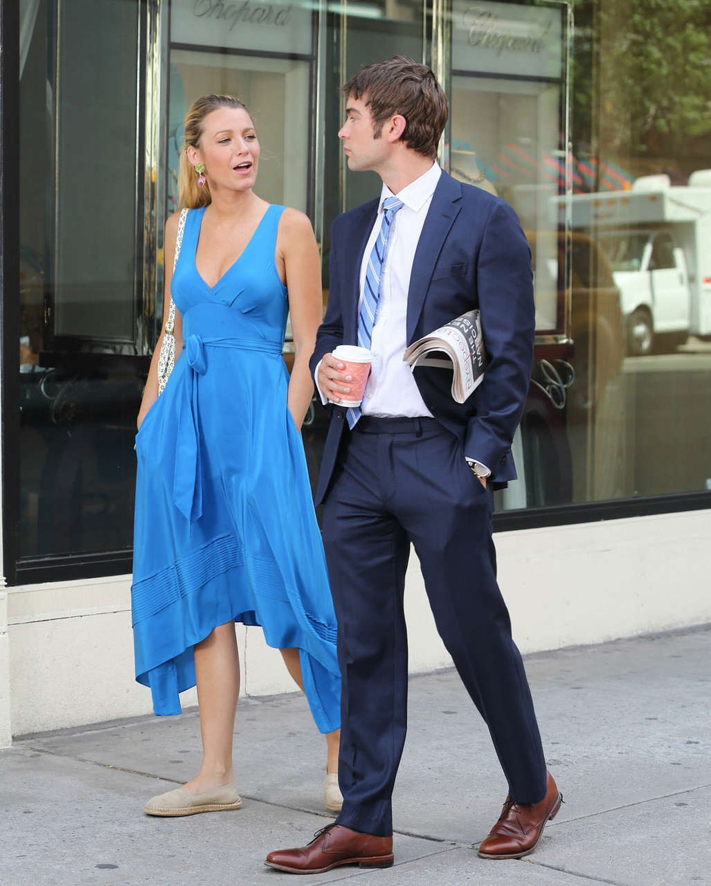 Blake Lively Blue Dress Set Gossip Girl New York