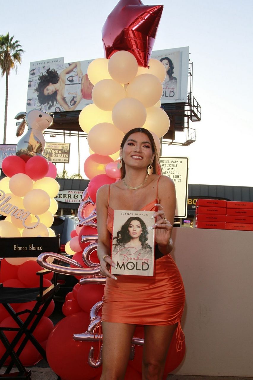 Blanca Blanco Unveils Her Breaking Mold Book Billboard On Sunset Strip Hollywood
