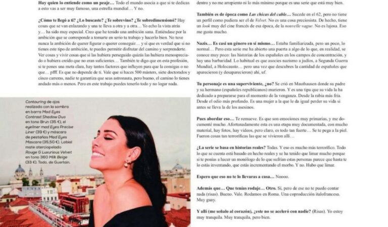 Blanca Suarez Llifestyle Magazine Spain October (4 photos)