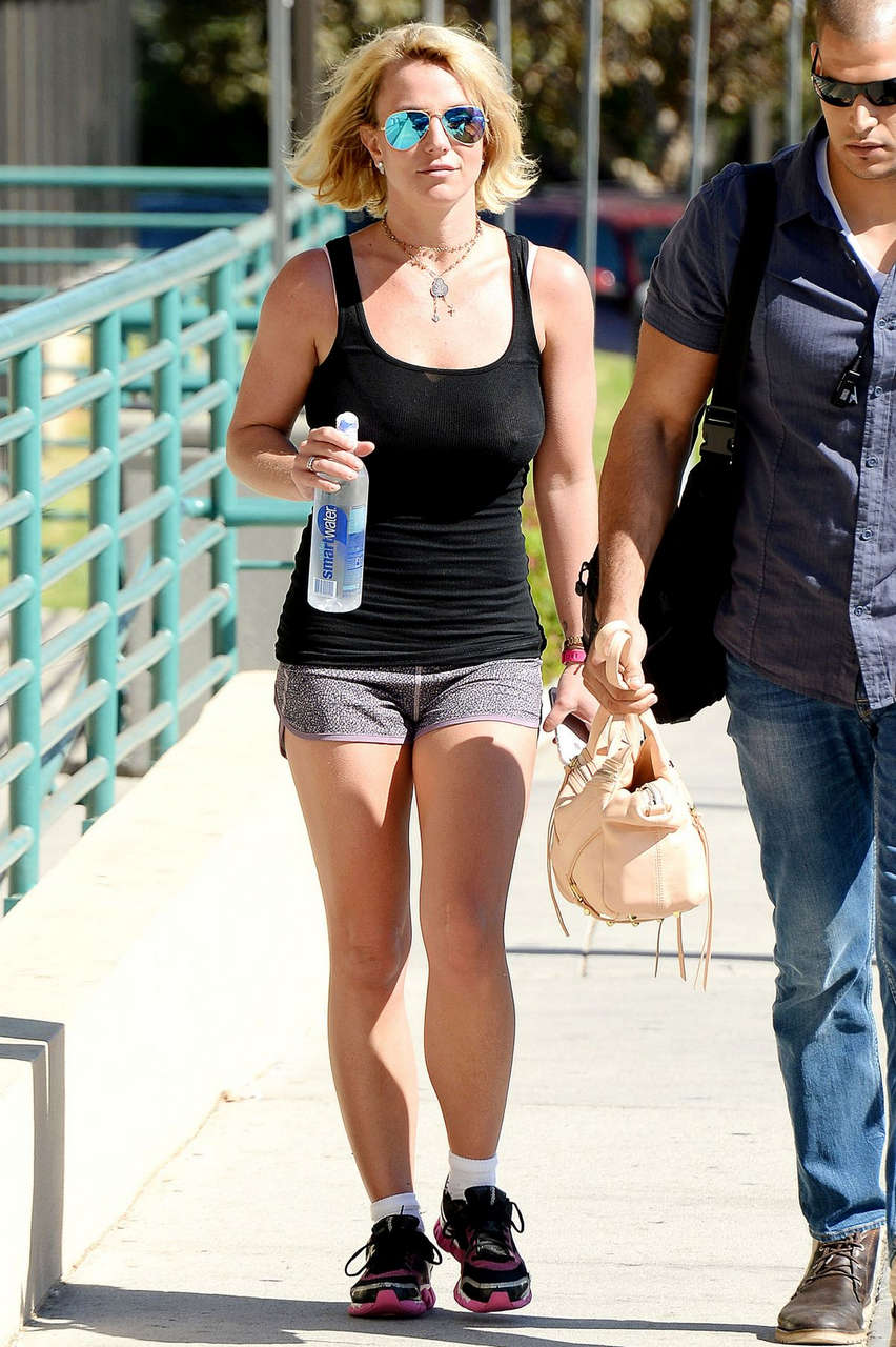 Britney Spears Shorts Leaves Gym Westlake Village