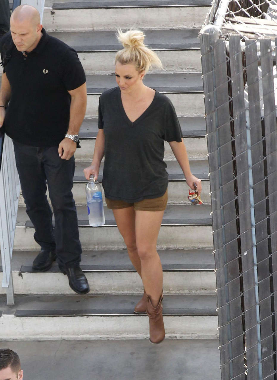 Britney Spears Shorts Leaving Studio Beverly Hills