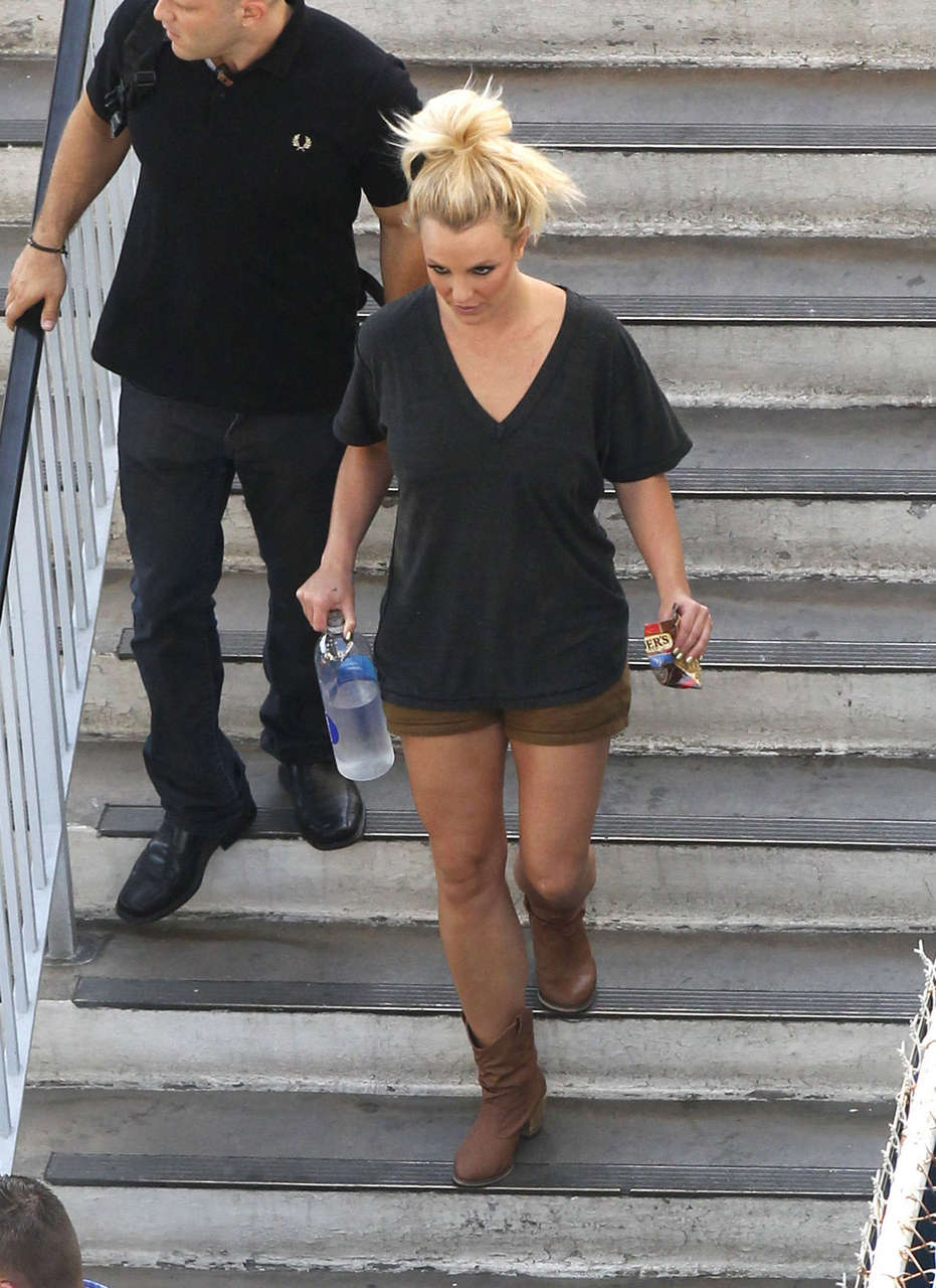 Britney Spears Shorts Leaving Studio Beverly Hills