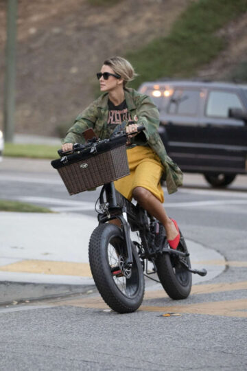 Brittany Furlan Out Riding Electric Cycles Los Angeles