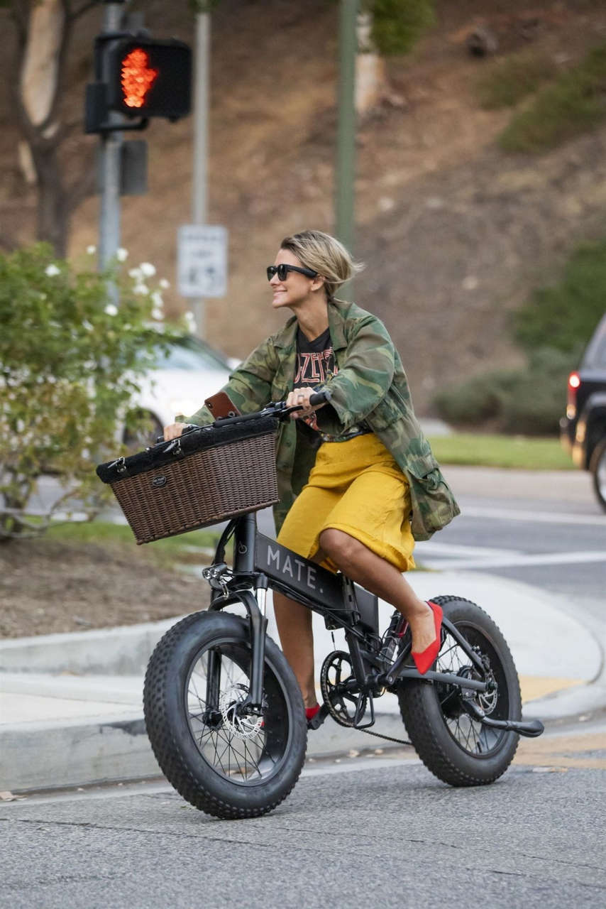 Brittany Furlan Out Riding Electric Cycles Los Angeles