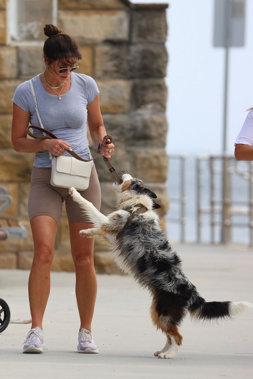 Brittany Hockley Out With Her Dog Bondi