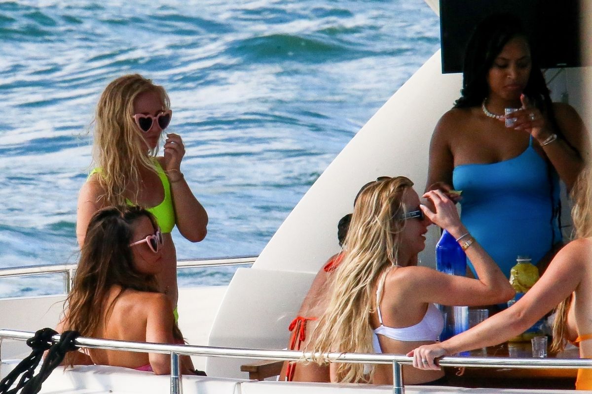 Brittany Mathews Bachelorette Party On Boat Miami